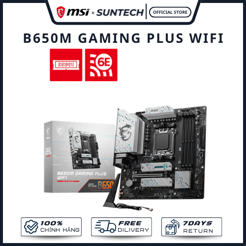 Mainboard MSI B650M GAMING PLUS WIFI - Socket AM5, DDR5, Lựa Chọn Hoàn Hảo Cho PC Gaming Tầm Trung