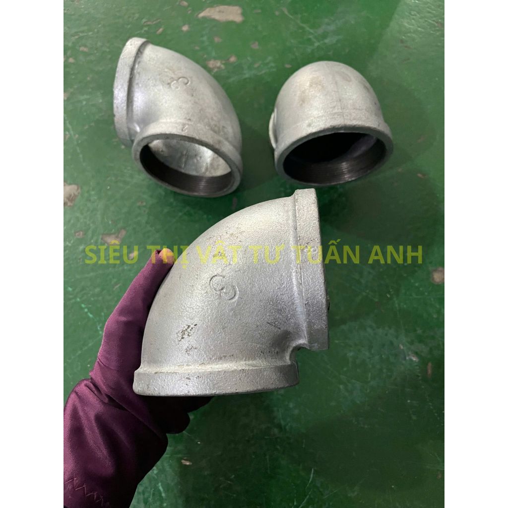 [CO RĂNG TRONG GANG MẠ KẼM size lớn] CO REN TRONG CO RT CO GÓC 90 ĐỘ SẮT THÉP MẠ KẼM 76 90 114 CO-RT