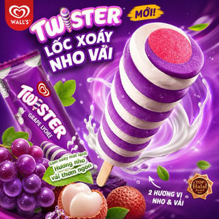 Kem Wall's lốc xoáy vị nho vải