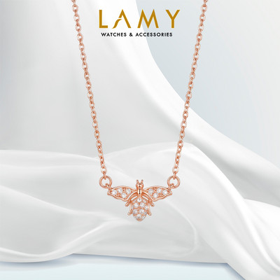 Dây chuyền bạc nữ LAMY Sweet Bee Necklace Rose Gold 6415