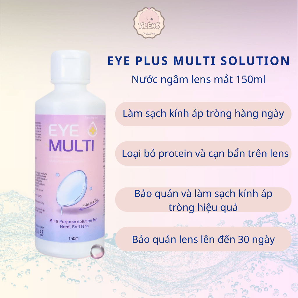Nước Ngâm Lens Yilens 160ml - Ngâm tổng hợp Trung Hàn