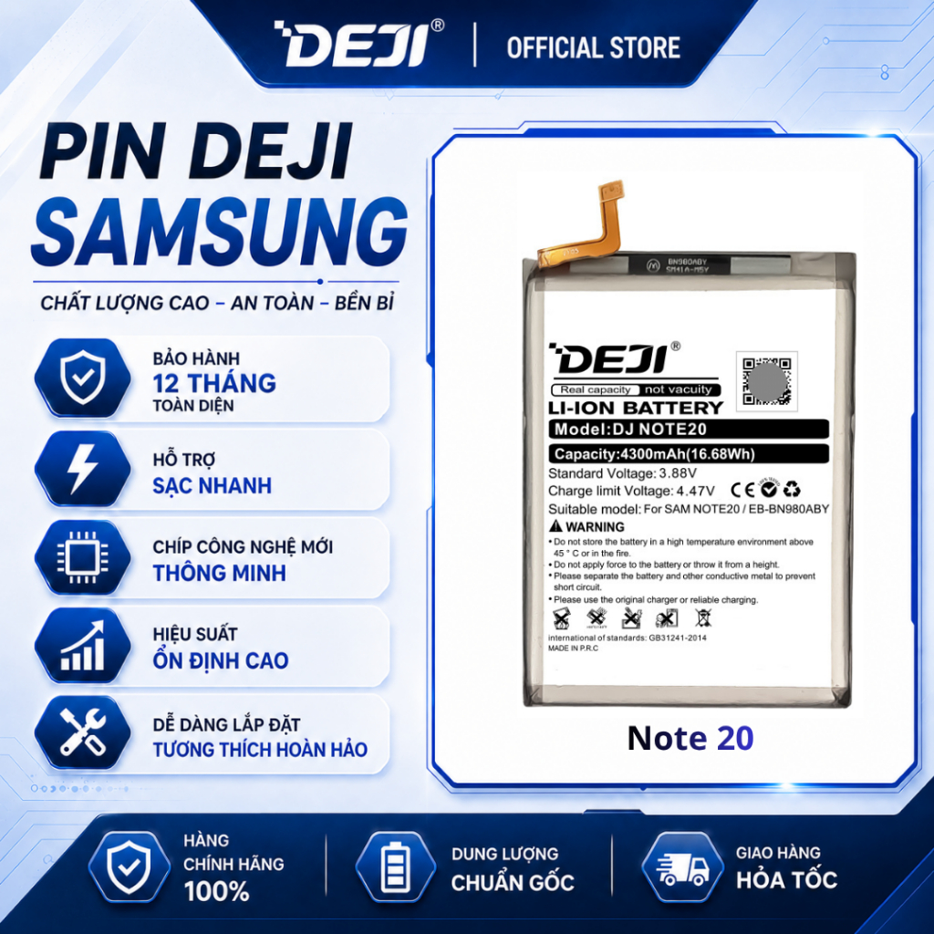 Pin Deji Samsung Note 20 (4300mAh) | EB-BN980ABY