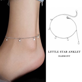 Lắc chân nữ bạc S925 vòng chân thiết kế tua rua hình ngôi sao Little Star | HARMONY ACCESSORIES LC25