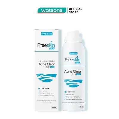 Xịt Ngừa Mụn Ngoài Da Freeskin Forte Acne Clear Body Mist 80ml