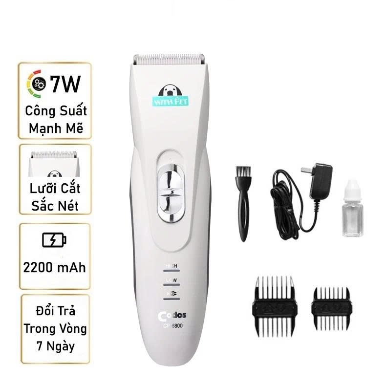 Tông đơ cắt tỉa lông chó mèo CODOS CP6800