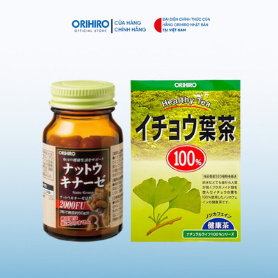 Combo Natto 2000 và Ginkgo hỗ trợ bổ não, phòng ngừa tai biến (Natto 2000 + Trà Ginkgo)