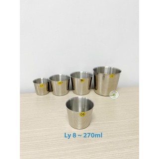 Set 5 - 10 Ly làm đá inox 201 (đường kính 10cm - 12cm)
