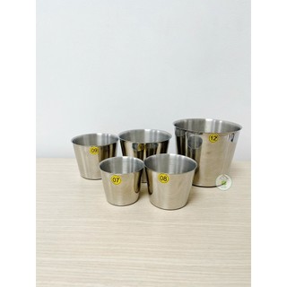 Set 5 - 10 Ly làm đá inox 201 (đường kính 10cm - 12cm)
