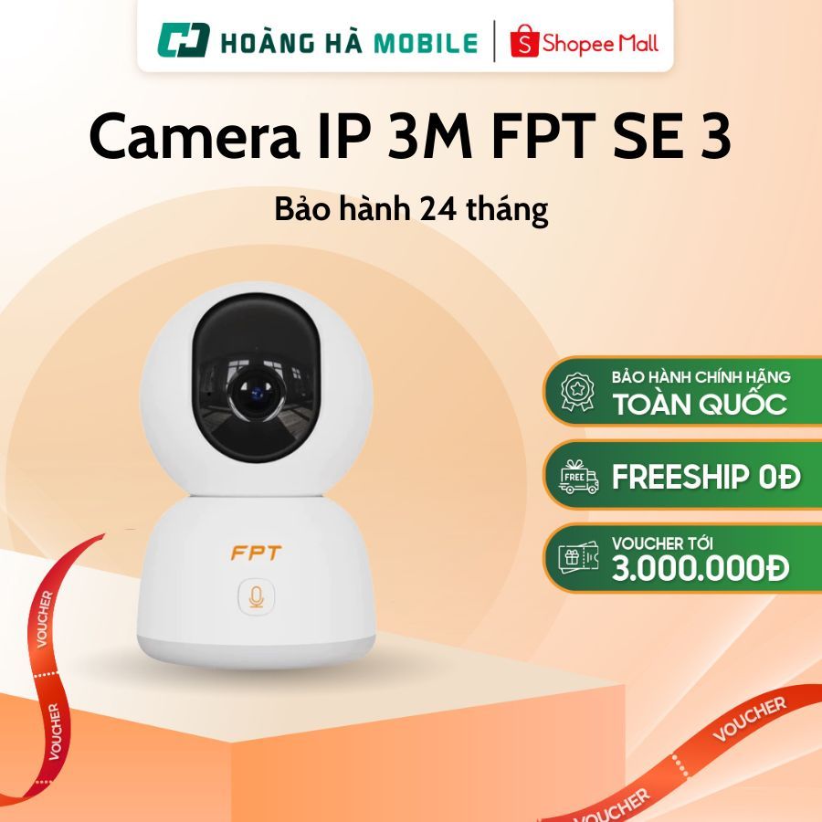 Camera giám sát trong nhà IP 3M FPT SE 3 - Bảo hành chính hãng 24 tháng