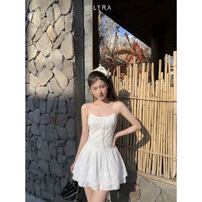 LYRA - Váy 2 dây thô boi chun ngực dáng bồng xoè phong cách nhẹ nhàng phù hợp đi biển CSYVD0197