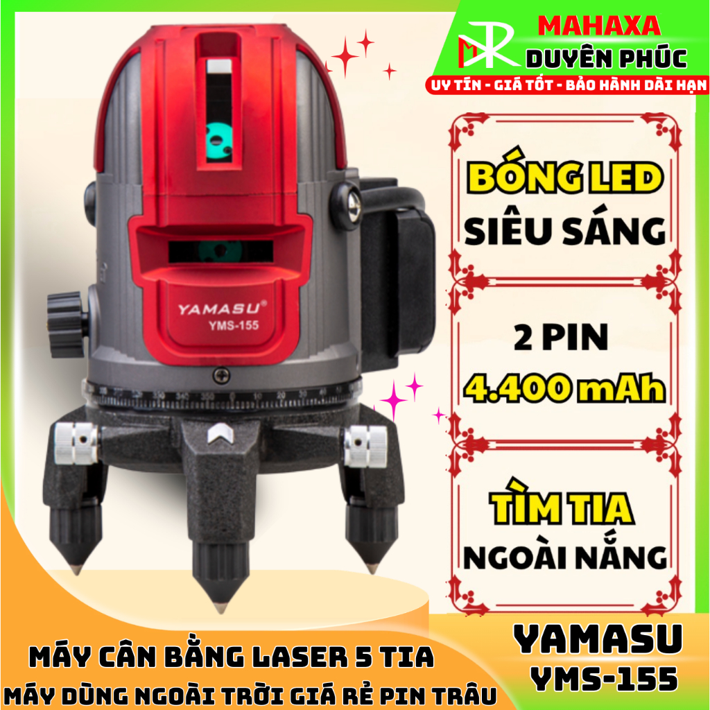 [YMS-155] MÁY CÂN BẰNG LASER 5 TIA XANH SIÊU SÁNG YAMASU  - MÁY BẮN CỐT, ĐÁNH THĂNG BẰNG LASER 5 TIA