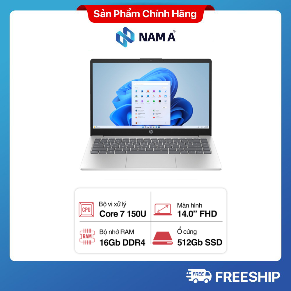 Laptop HP 14-ep1007TU 9Z2W1PA (Core i7-150U/ 16GB/ 512GB/ Intel Graphics/ 14 inch FHD) bảo hành 12 t