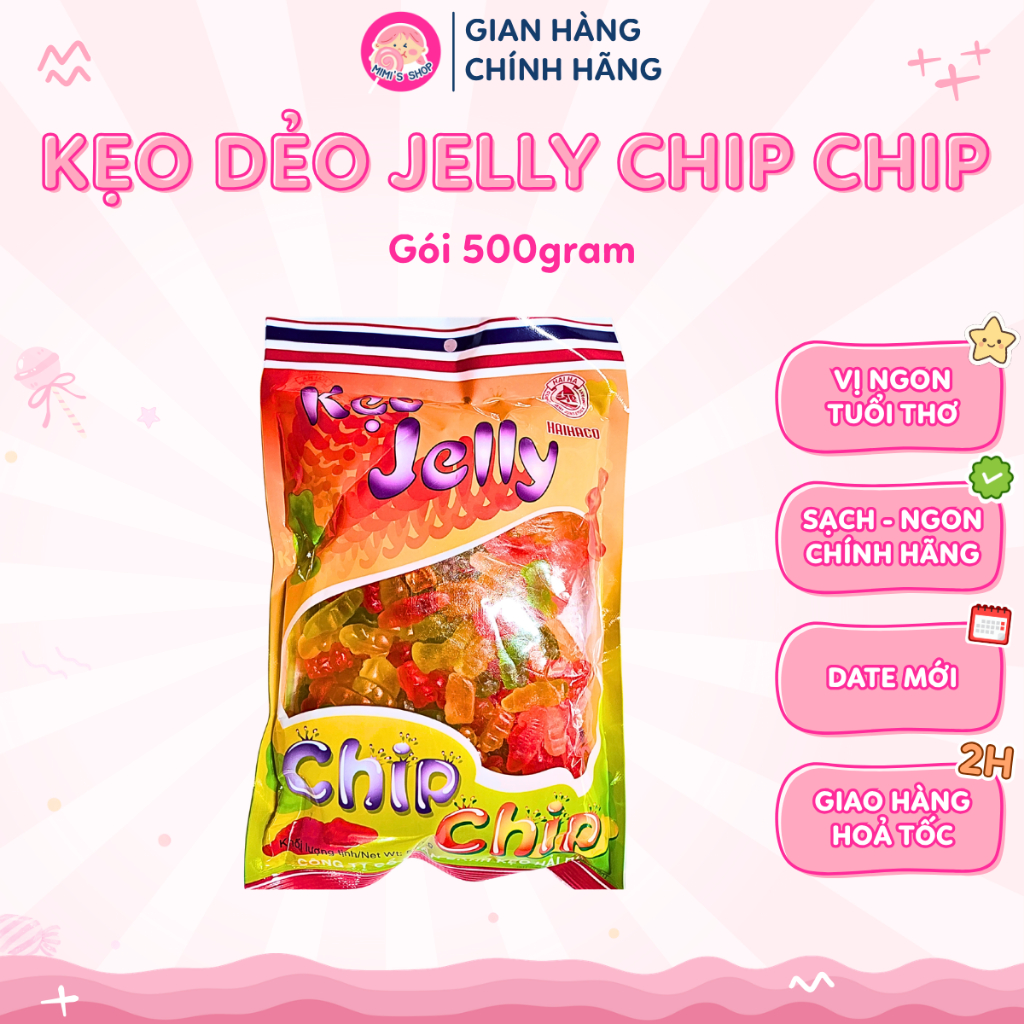 Kẹo Dẻo Jelly Chip Chip Hải Hà 500g, Kẹo Dẻo Hình Thú Dẻo Mềm Ngọt Dịu Nhiều Màu Sắc | Mimi's Shop