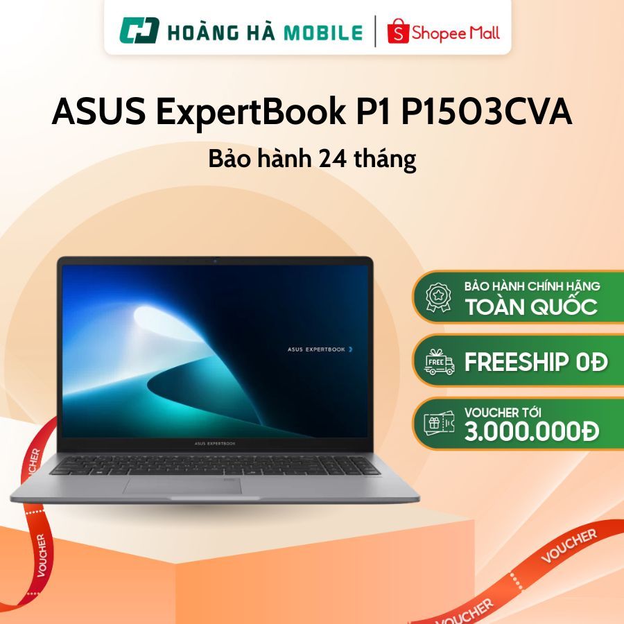(Tặng quà SL có hạn) Laptop ASUS ExpertBook P1 P1503CVA-C3U08-50W (Intel Core 3 100U/8GB DDR5/512GB 
