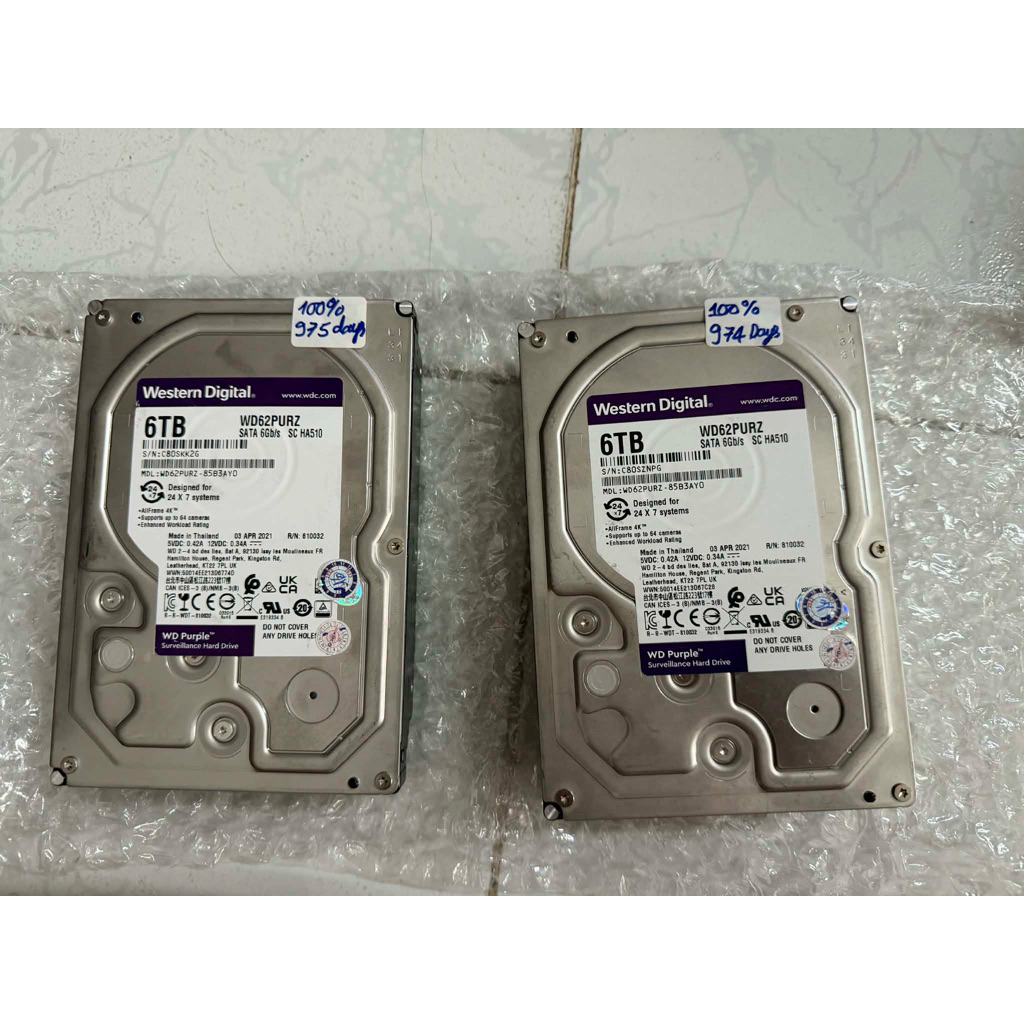Ổ Cứng HDD WD 6T tím chuyên camera sk 100