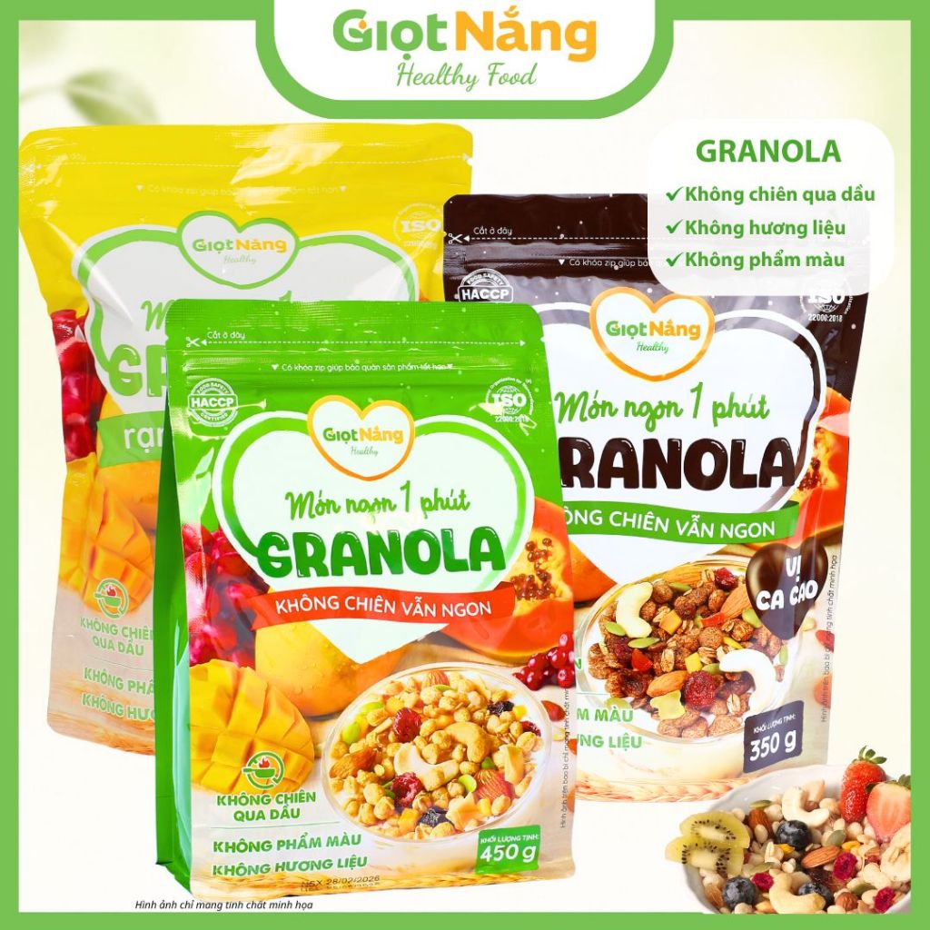 Ngũ Cốc Granola Không Chiên Nhưng Vẫn Ngon Và Giòn Từ Giọt Nắng