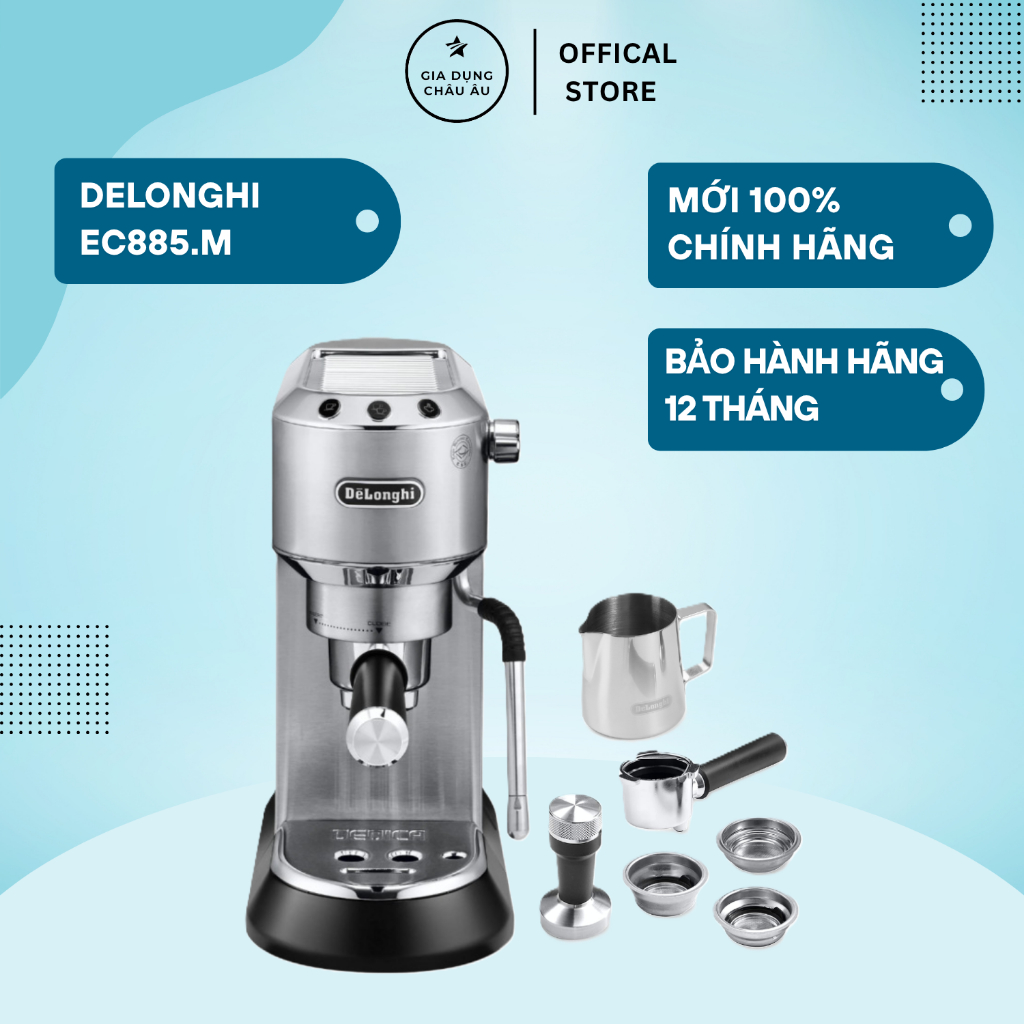 [CHÍNH HÃNG] Máy pha cà phê Delonghi EC885.M - Mới nguyên hộp 100% - Bảo hành chính hãng 12 tháng - 