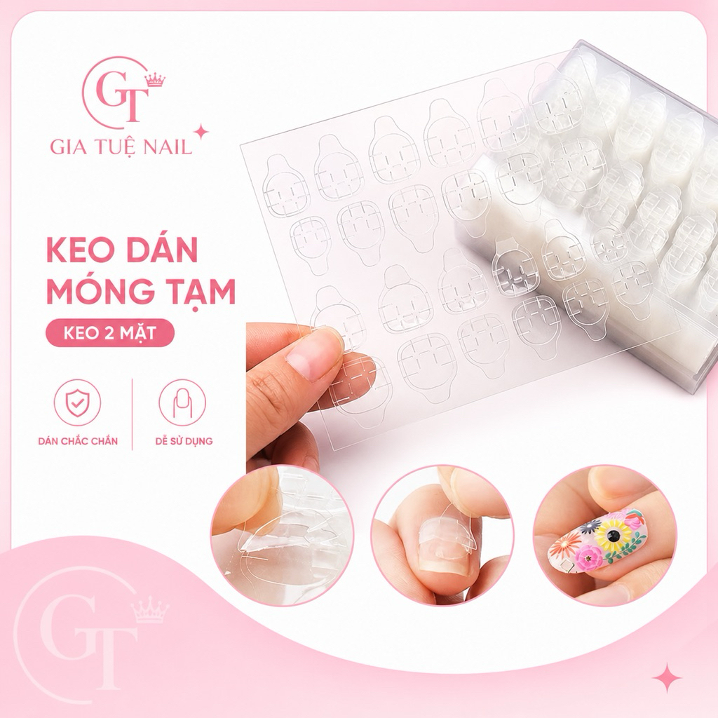 Keo dán móng giả, keo dán nailbox 10 miếng