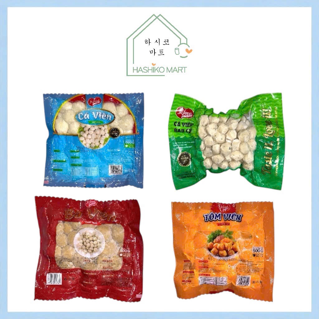 CÁ VIÊN/TÔM VIÊN/BÒ VIÊN CHIÊN LOẠI NGON JOFOOD GÓI 500G
