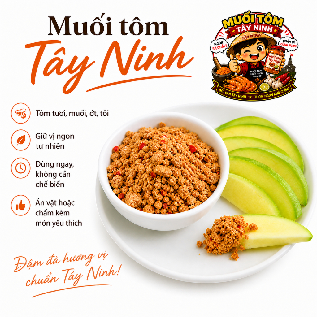 Muối tôm Tây Ninh loại 1 (Chính gốc Gò Dầu Tây Ninh)