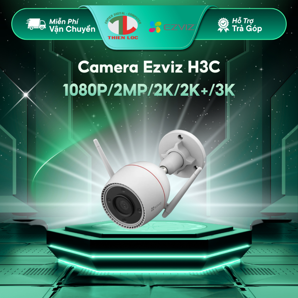 [ Full Vat ] Camera ngoài trời Ezviz H3c 1080P/2K/2K+/3K CS-H3c-R100-1K2WFL | 1K2WF | 1K3WKFL | 1J4W