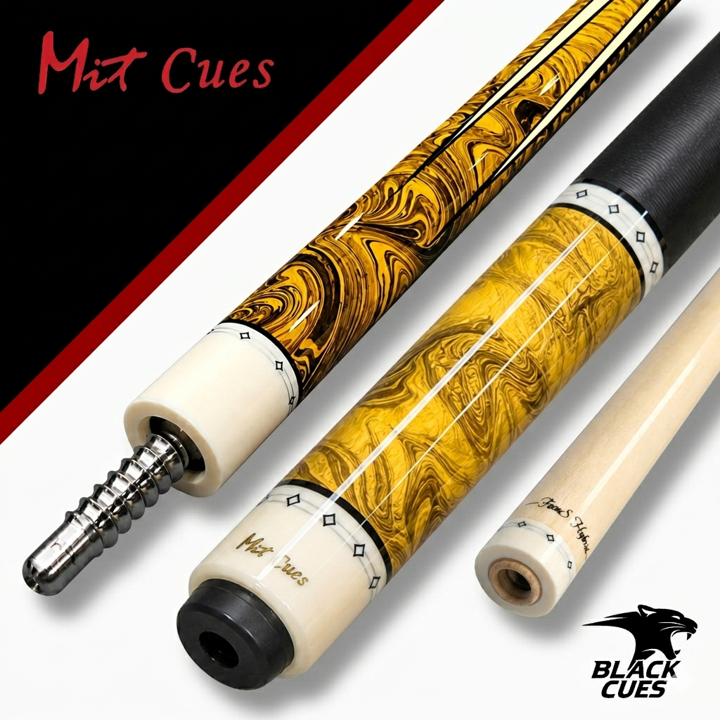 Cơ Mit My2-06 Chính Hãng, Chuôi Ghép 6 Mảnh, Ngọn Lõi Carbon Xuyên Tâm, Tặng Kèm Phụ Kiện - Black Cu