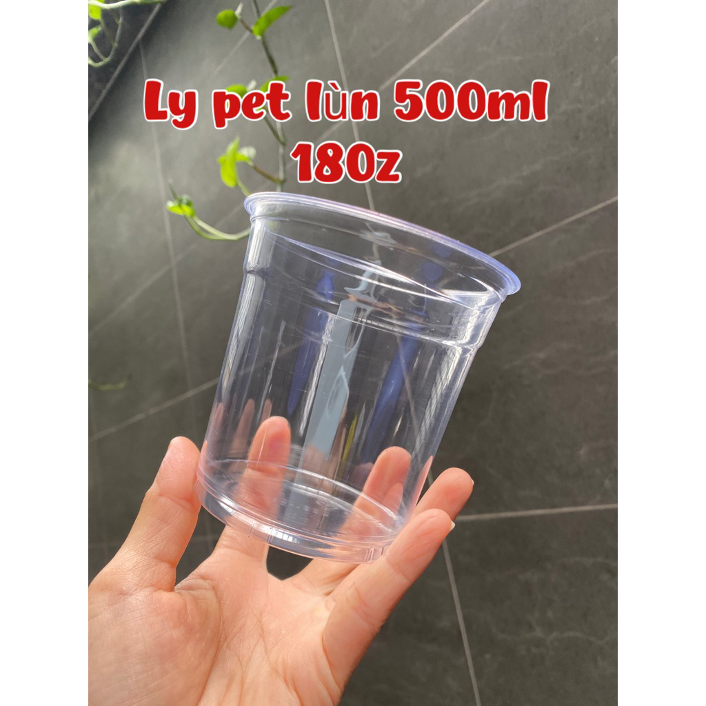 Ly Pet Lùn 500ml 180z - Dung Tích 500ml, 180z - Đựng Nước
