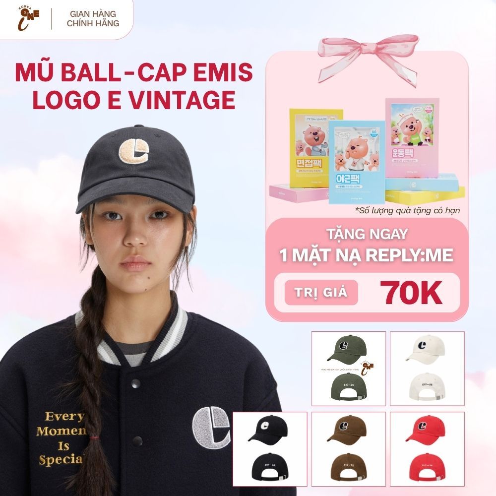 EMIS EM-05 Mũ Lưỡi Trai Phong Cách Hàn Quốc - Logo Thêu Nổi Chính Hãng