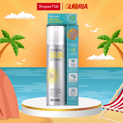 Xịt Chống Nắng Recipe CRYSTAL SUN SPRAY SPF50+ PA+++ 180ml