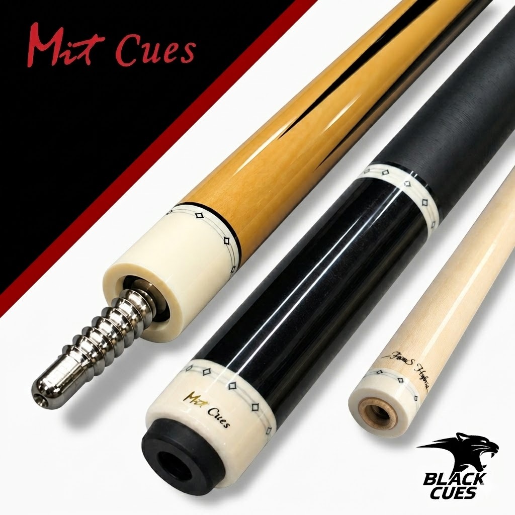 Cơ Mit My2-01 Chính Hãng, Chuôi Ghép 6 Mảnh, Ngọn Lõi Carbon Xuyên Tâm, Tặng Kèm Phụ Kiện - Black Cu