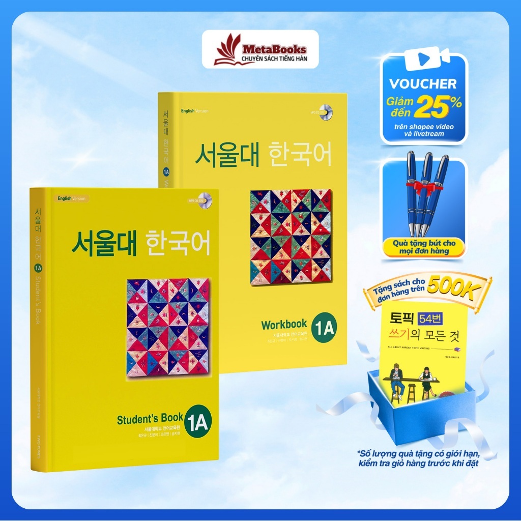 Giáo Trình Tiếng Hàn Seoul 1A 서울대 한국어 Student Book Workbook, Bao Gồm Giáo Trình Và Bài Tập - MetaBoo
