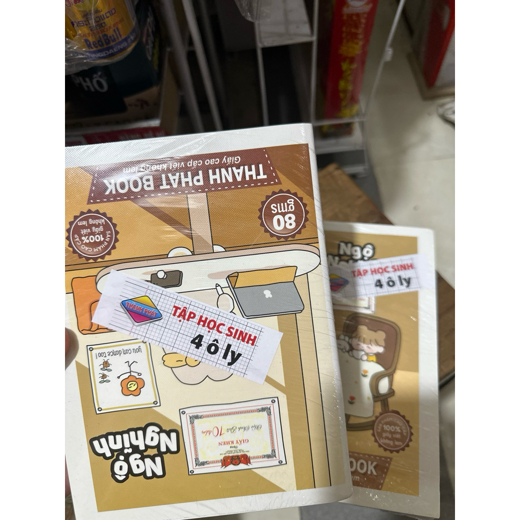 Combo 5/10 cuốn vở 200 trang vở 4 ô ly họa tiết ngẫu nhiên