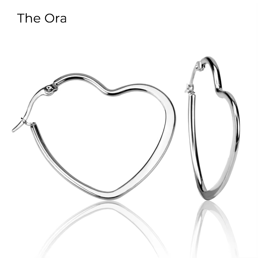 Bông tai Heart Ora - Thiết kế tối giản, tinh xảo - AS003