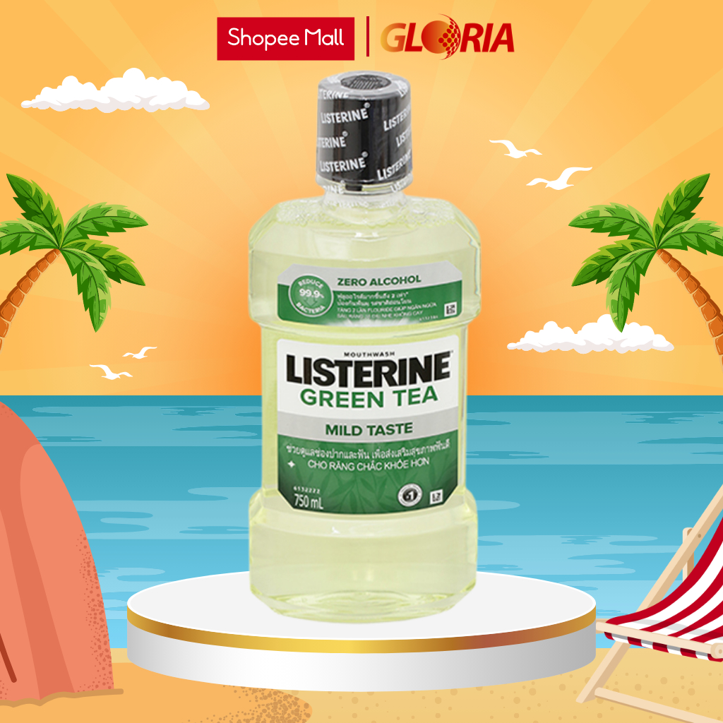 Nước Súc Miệng Trà Xanh Listerine Không Cồn 750ml