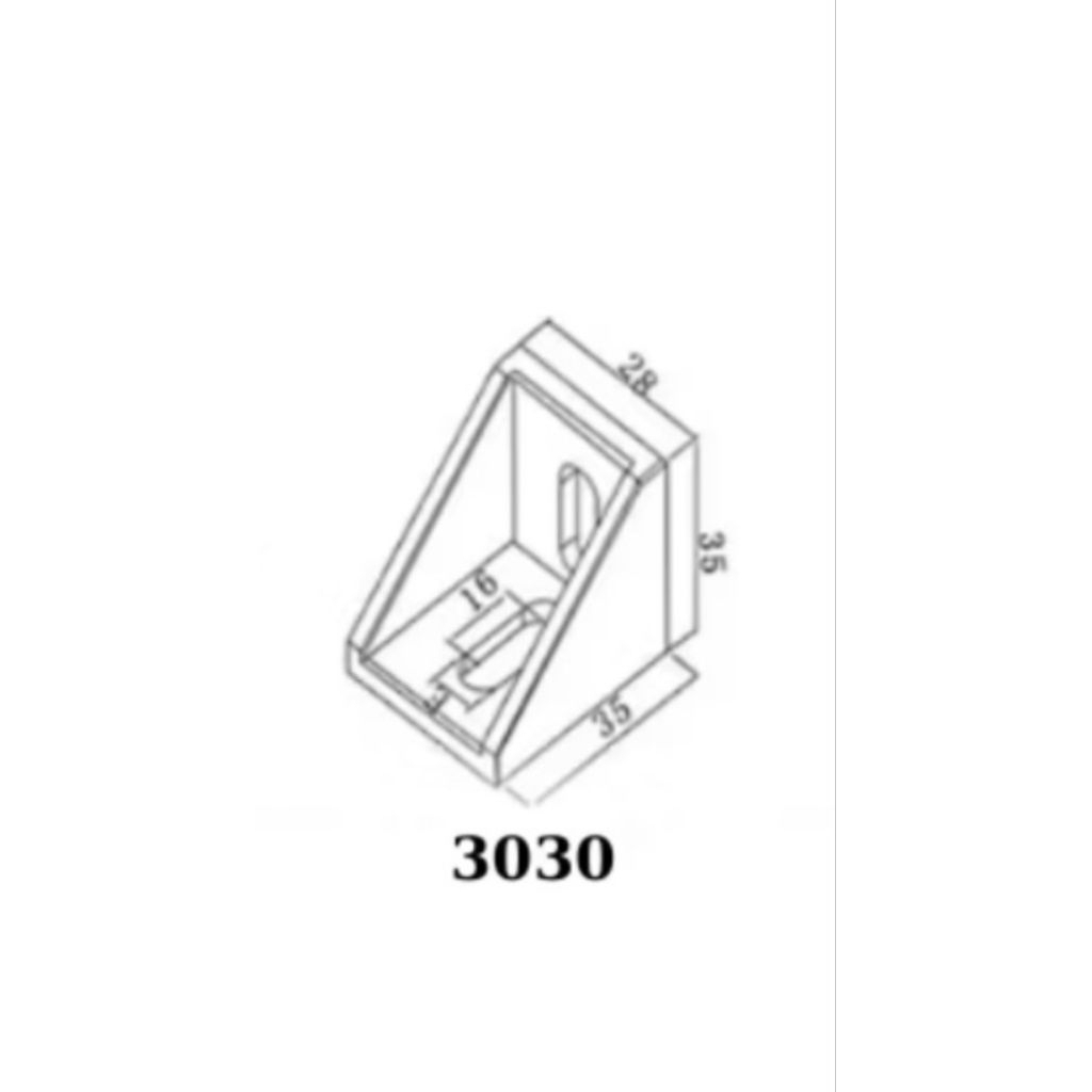 KE góc nhôm định hình 3030 bạc