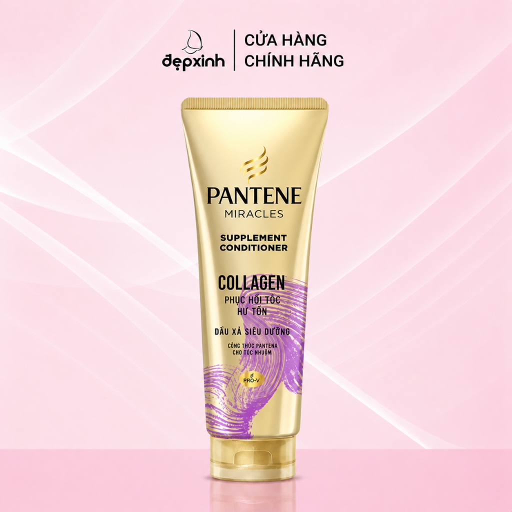 Kem xả 3 phút diệu kỳ chăm sóc hư tổn Pantene 3 Minute Miracle Collagen 150ml