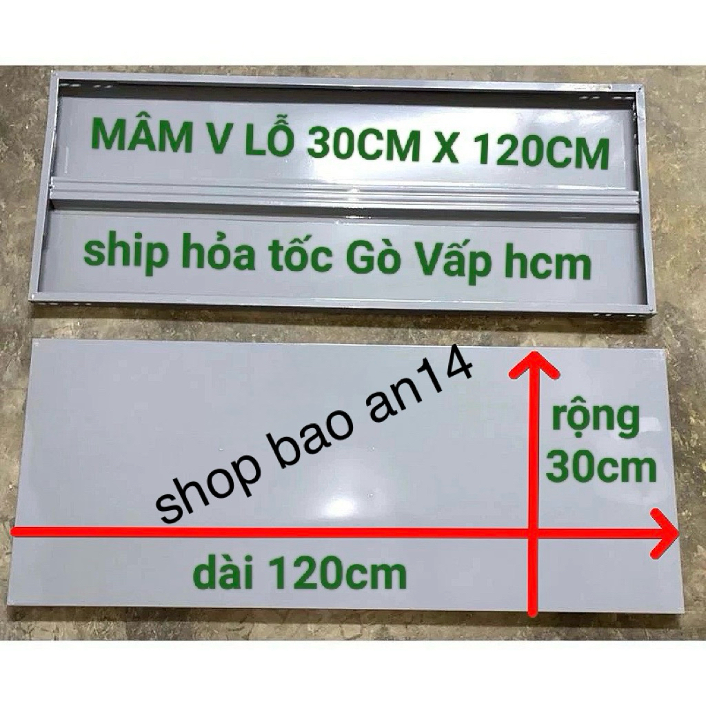MÂM SẮT V LỖ 30cm x 120cm -30x120 chịu lực 60kg/tấm ship tỉnh
