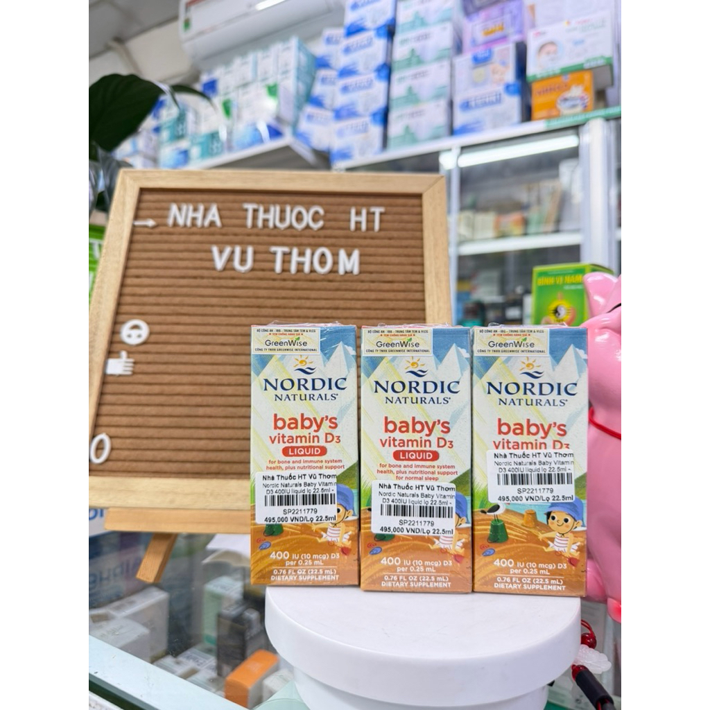 Thực phẩm bảo vệ sức khoẻ Nordic Naturals Baby’s vitamin D3 - D3 thuần NHẬP KHẨU CHÍNH HÃNG