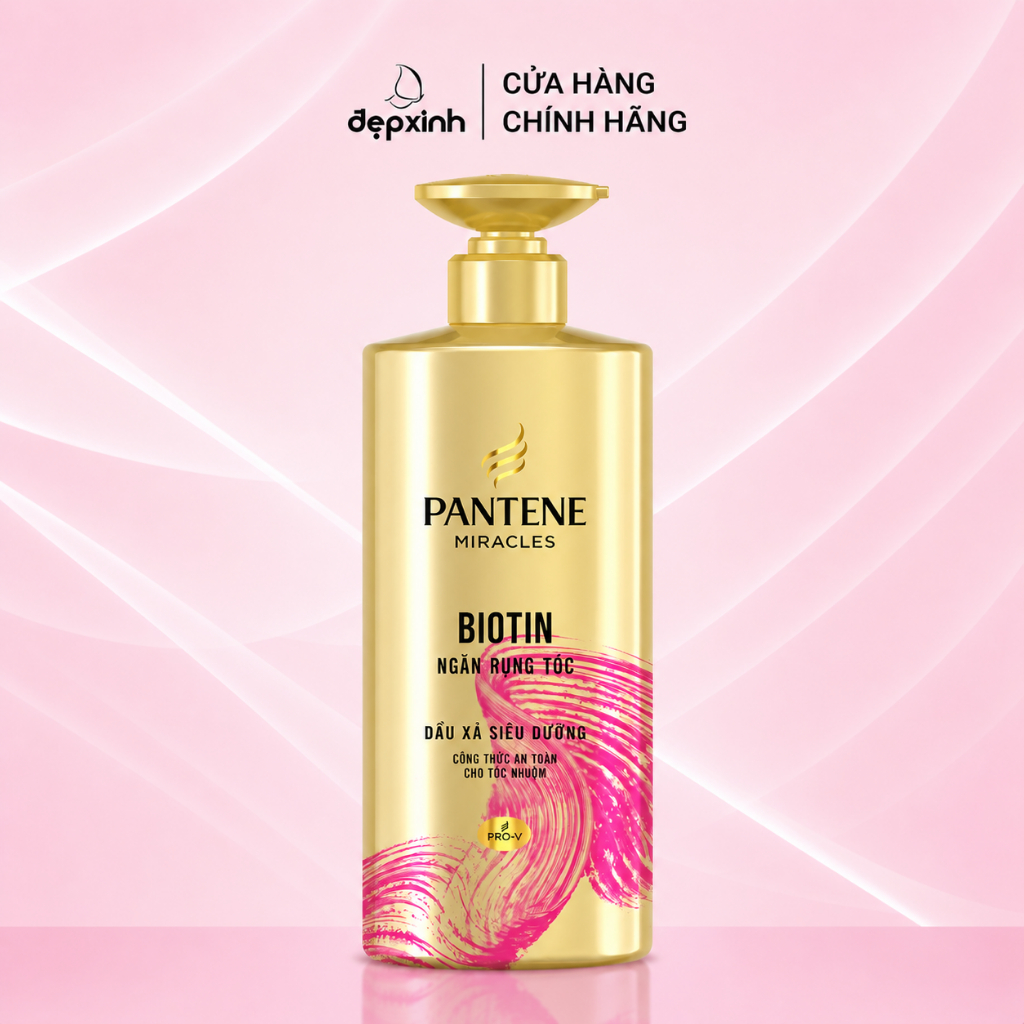 Dầu xả ngăn rụng tóc Pantene 3 Minute Miracle Biotin Strength Intensive 480ml