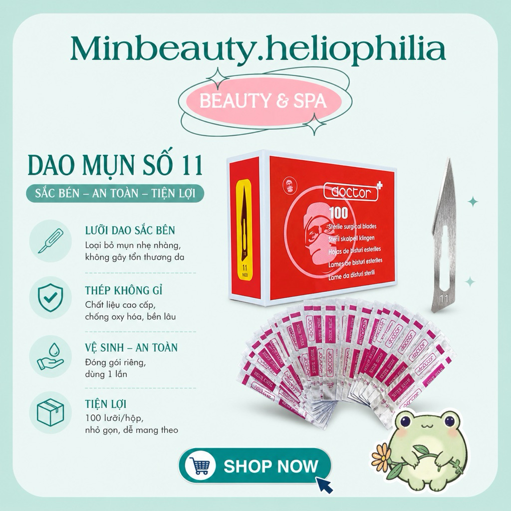 (Hộp 100 cái) Dao Nặn Mụn Số 11