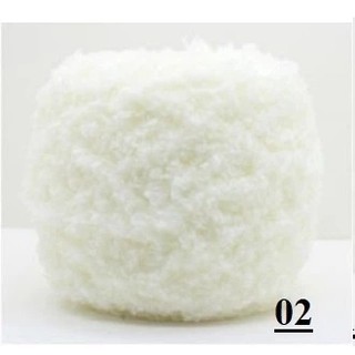 LEN BÔNG XÙ -  sử dụng đan móc áo khăn mũ,chăn ,thảm thú. Len mềm,ấm siêu nhẹ