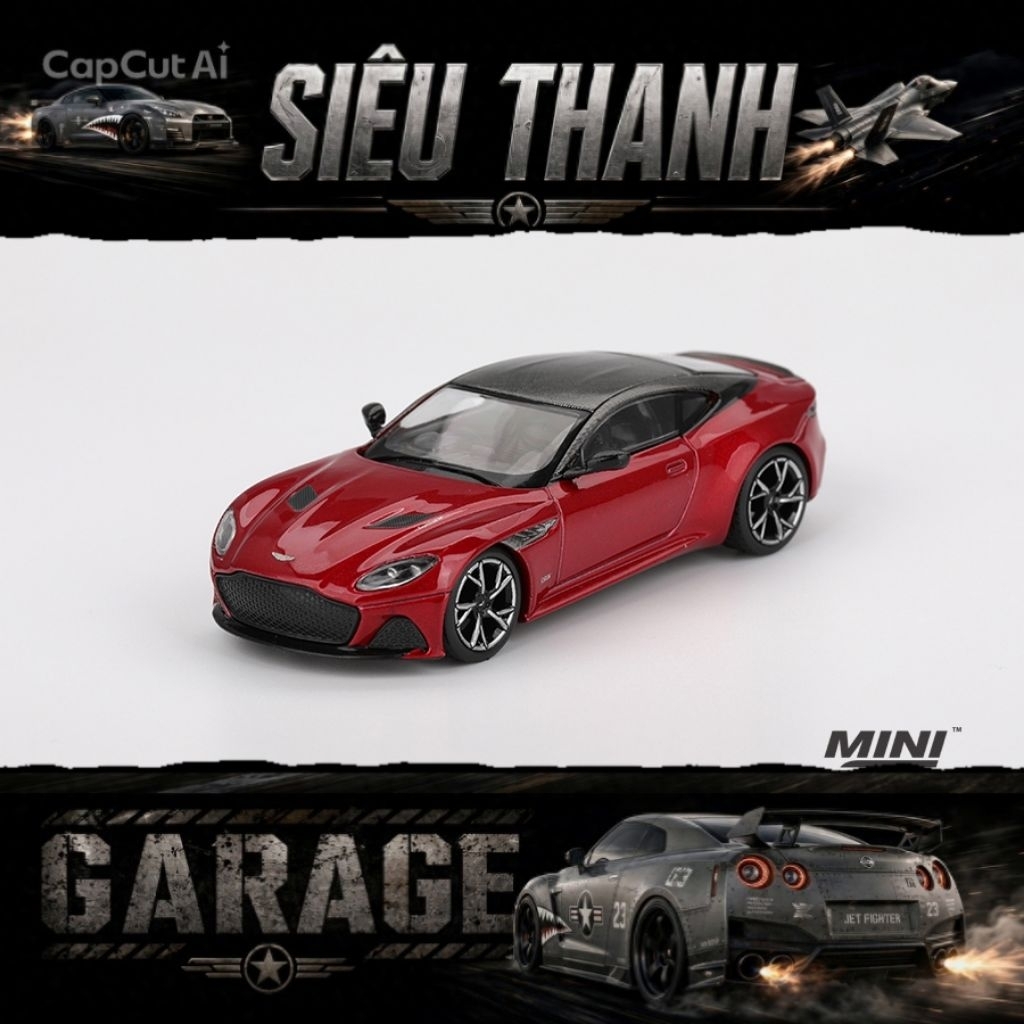 Mini GT 1065 Aston Martin DBS Hyper Red - mô hình xe tỉ lệ 1:64 Minigt MGT01065