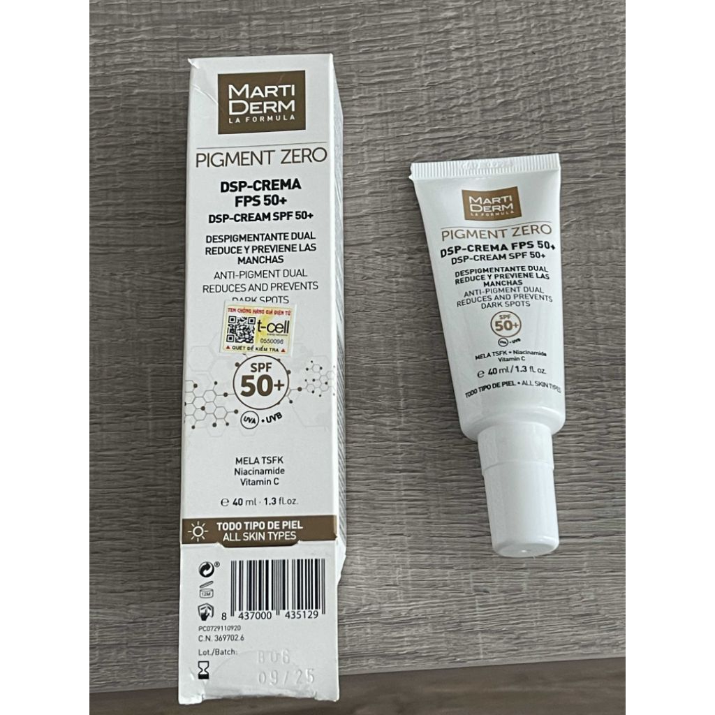 Kem chống nắng MartiDerm Pigment Zero DSP SPF 50+ Cream – 40ml