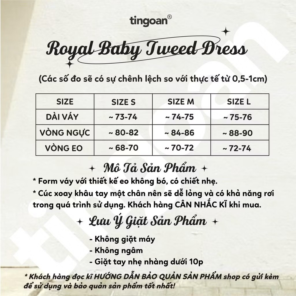 VÁY YẾM TWEED MÀU TÍM ROYAL BABY TI NGOAN SIZE M | BigBuy360 - bigbuy360.vn