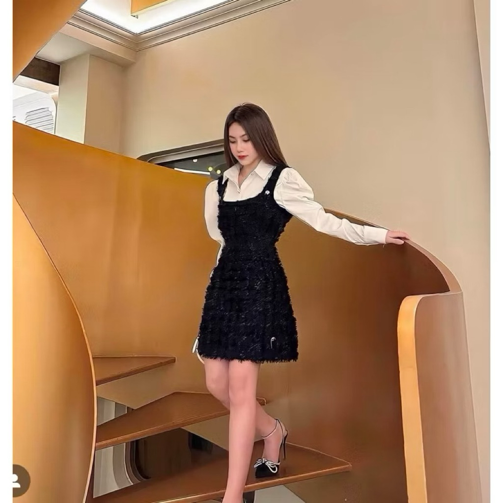 VÁY YẾM TWEED MÀU TÍM ROYAL BABY TI NGOAN SIZE M | BigBuy360 - bigbuy360.vn