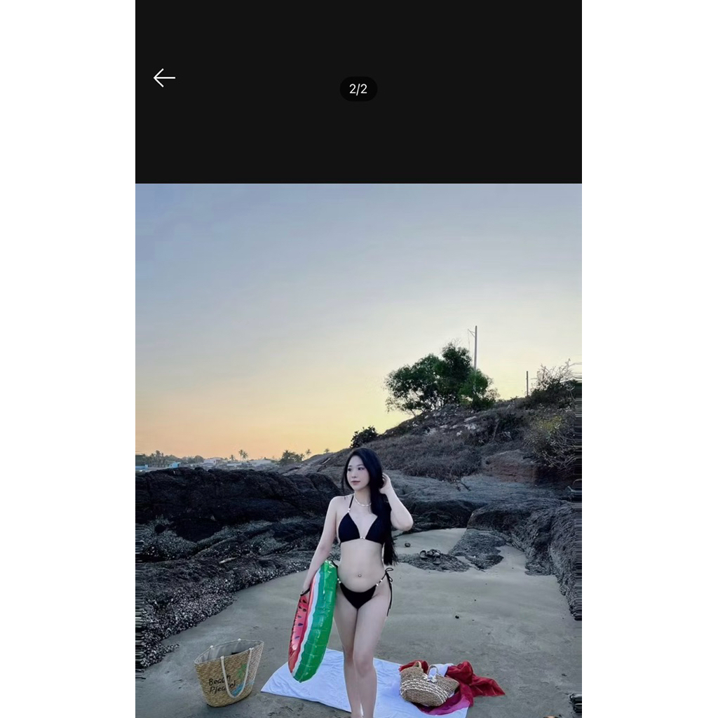 BIKINI L&L Bikini 2 Mảnh Tam Giác Luồn Hạt Gỗ Xinh Xắn | BigBuy360 - bigbuy360.vn