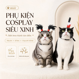 Mũ Đồ Chơi Cosplay Rực Lửa Siêu Đẹp Cho Thú Cưng, Mũ Đồ Chơi Cho Mèo, Mũ Đồ Chơi Giá Tốt