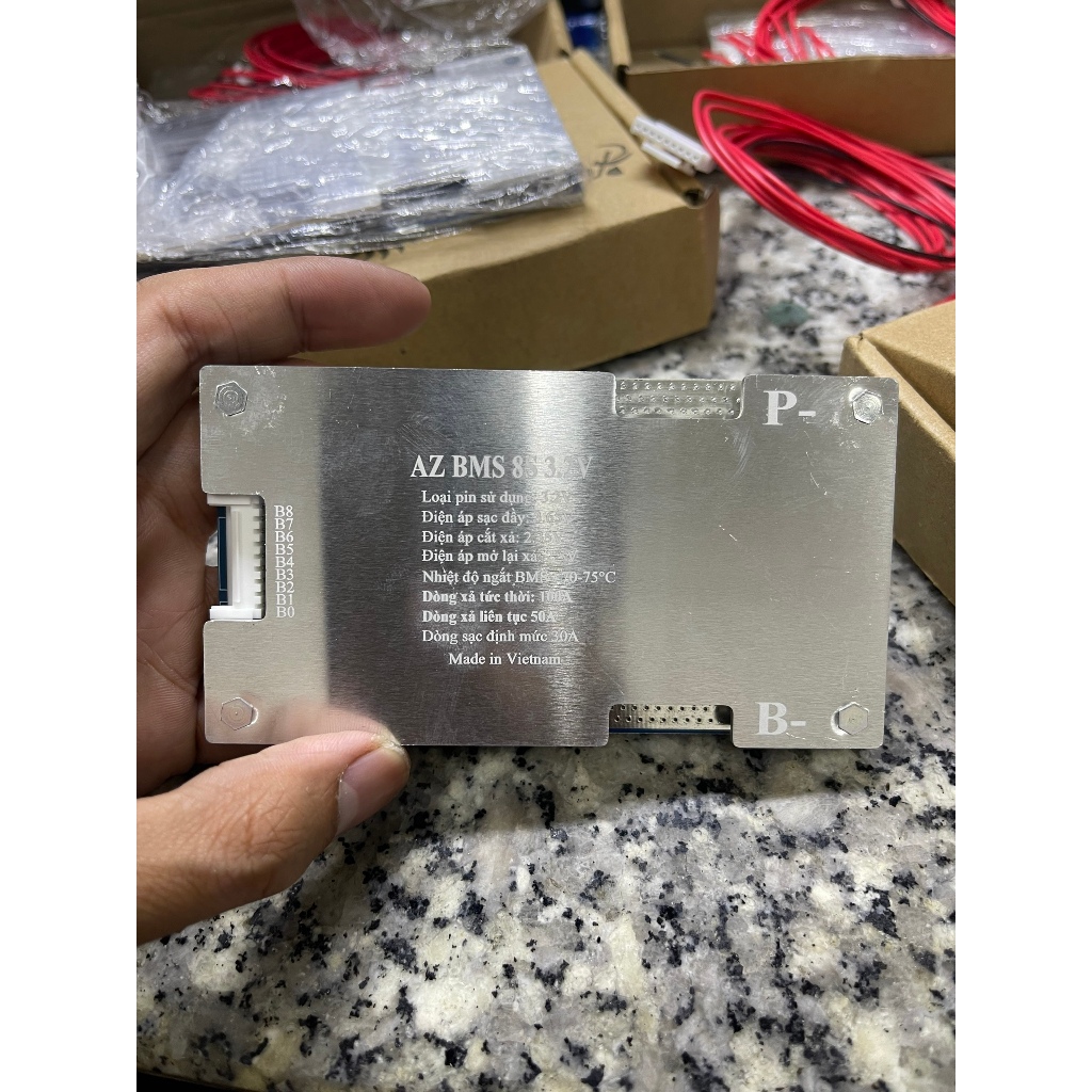 Mạch Bảo Vệ Pin BMS 8S 24V 50A - 100A (Tức Thời 100A - 200A ) Cho Pin Sắt LiFePO4 3.2V