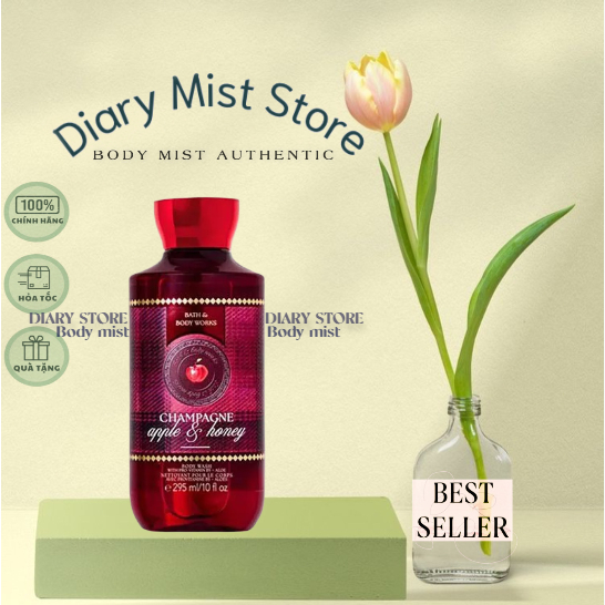 𝐃𝐢𝐚𝐫𝐲𝐦𝐢𝐬𝐭.𝐬𝐭𝐨𝐫𝐞 Gel Sữa Tắm Champagne Apple & Honey hiệu Bath & Body Works