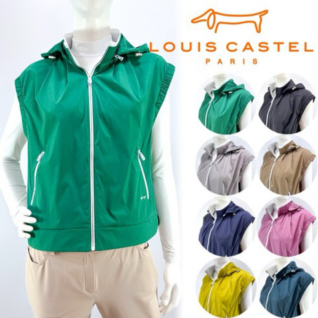 Áo Khoác Gile Golf Nữ Louis Castel Siêu Nhẹ – Chống Gió, Mũ Tháo Rời, Form Thể Thao Hàn Quốc